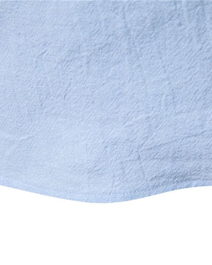 Men’s Casual Short Sleeve Linen Shirt - Breathable Comfort