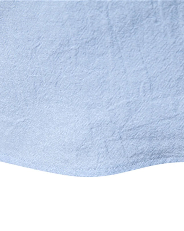 Men’s Casual Short Sleeve Linen Shirt - Breathable Comfort