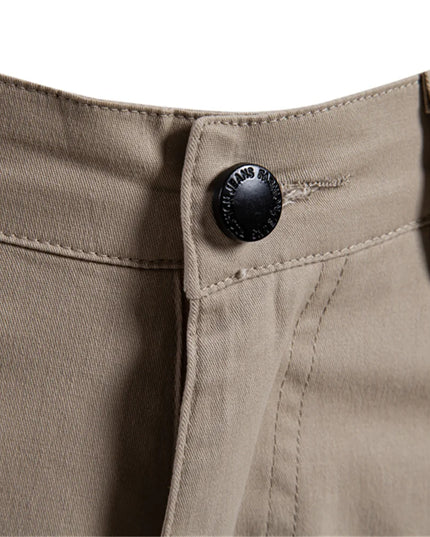 Men's Casual Shorts - 100% Cotton, Elastic Waist, Slim Fit