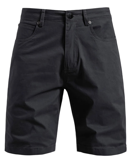 Men's Casual Shorts - 100% Cotton, Elastic Waist, Slim Fit