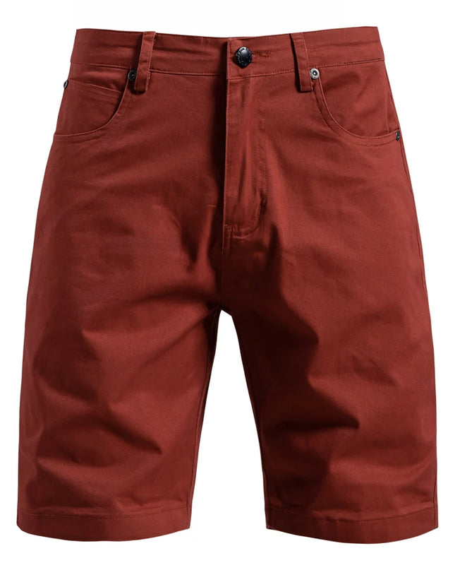 Men's Casual Shorts - 100% Cotton, Elastic Waist, Slim Fit