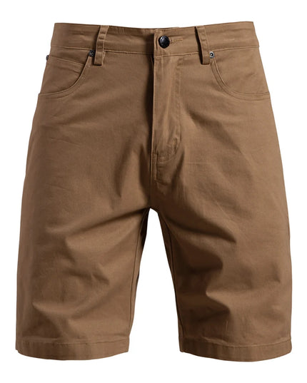 Men's Casual Shorts - 100% Cotton, Elastic Waist, Slim Fit