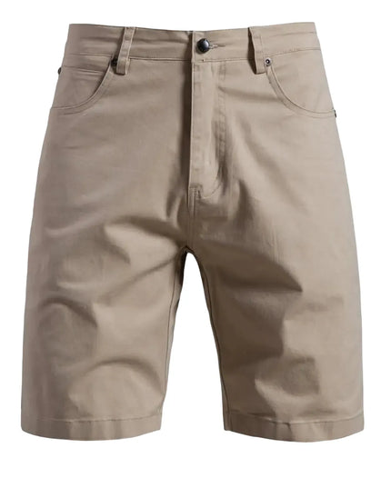 Men's Casual Shorts - 100% Cotton, Elastic Waist, Slim Fit