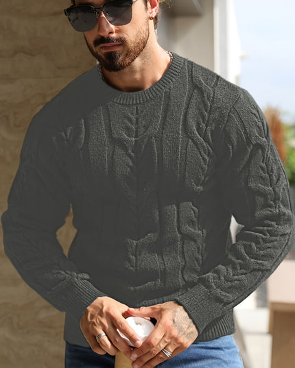 Men's Casual Striped Pullover Sweater - Soft Stretch Knit
