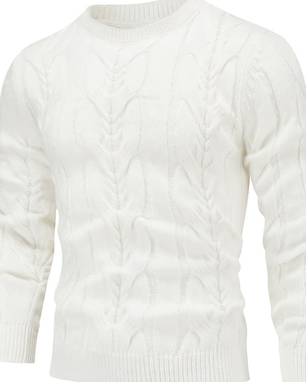 Men's Casual Striped Pullover Sweater - Soft Stretch Knit