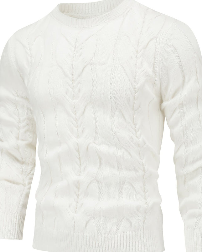 Men's Casual Striped Pullover Sweater - Soft Stretch Knit