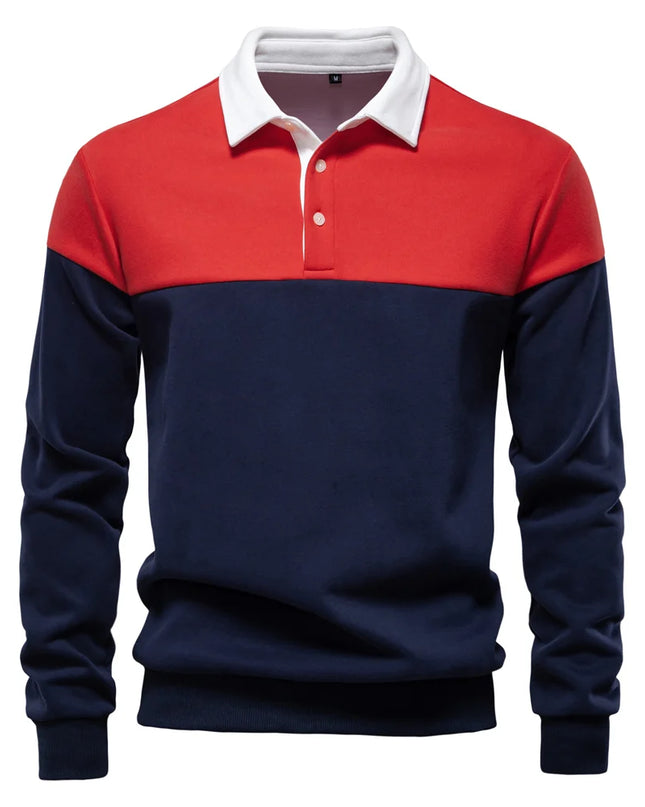 Men's Color-Block Cotton Blend Hoodie - Casual Spring Style