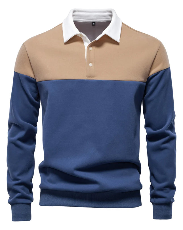 Men's Color-Block Cotton Blend Hoodie - Casual Spring Style
