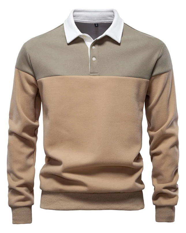 Men's Color-Block Cotton Blend Hoodie - Casual Spring Style
