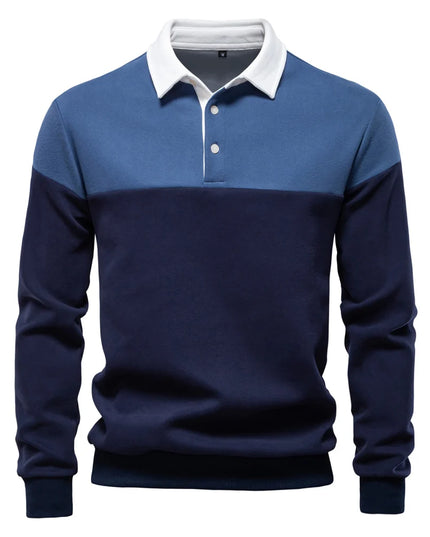 Men's Color-Block Cotton Blend Hoodie - Casual Spring Style