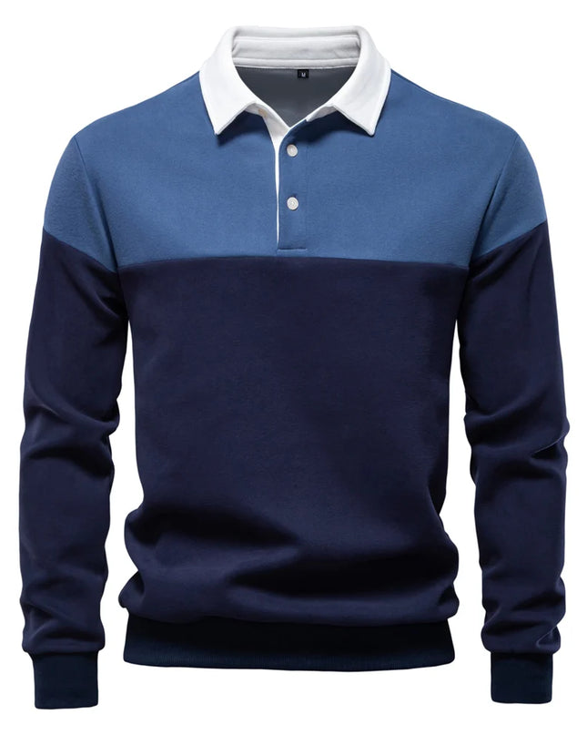 Men's Color-Block Cotton Blend Hoodie - Casual Spring Style
