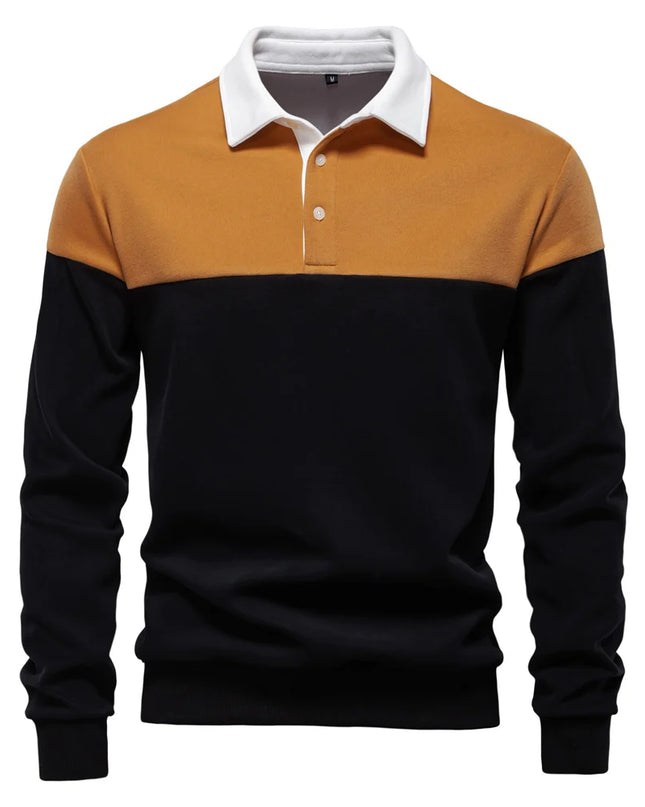 Men's Color-Block Cotton Blend Hoodie - Casual Spring Style