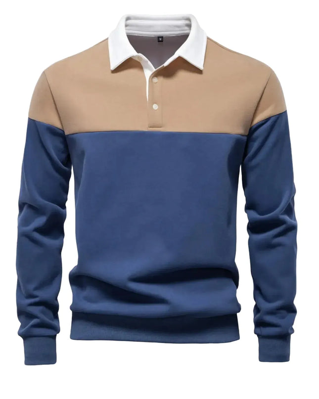 Men's Color-Block Cotton Blend Hoodie - Casual Spring Style