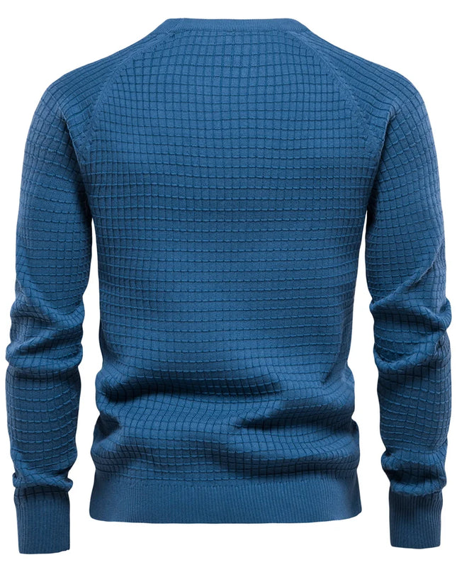 Men's Cotton O-neck Sweater - Casual Autumn Style