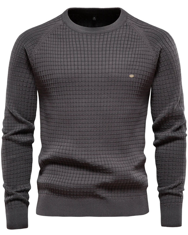 Men's Cotton O-neck Sweater - Casual Autumn Style