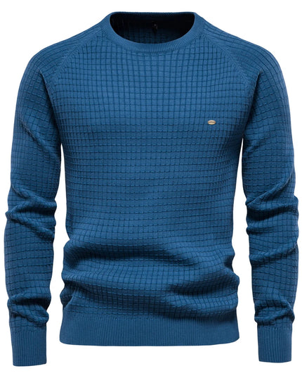 Men's Cotton O-neck Sweater - Casual Autumn Style