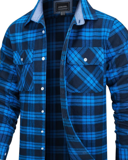 Men's Cotton Plaid Shirt - Soft & Comfortable for Outdoors