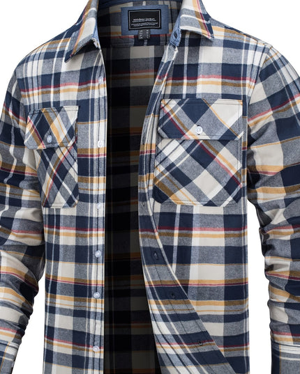 Men's Cotton Plaid Shirt - Soft & Comfortable for Outdoors