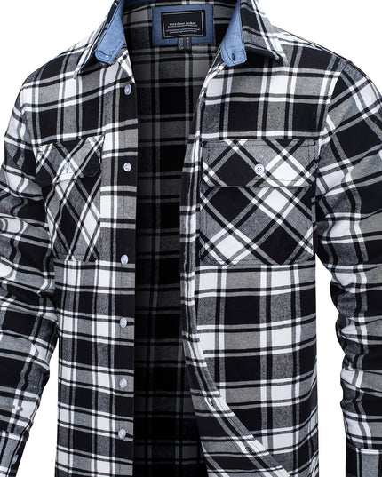 Men's Cotton Plaid Shirt - Soft & Comfortable for Outdoors