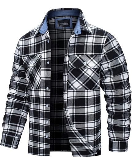 Men's Cotton Plaid Shirt - Soft & Comfortable for Outdoors