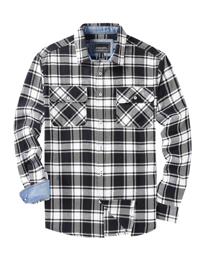 Men's Cotton Plaid Shirt - Soft & Comfortable for Outdoors
