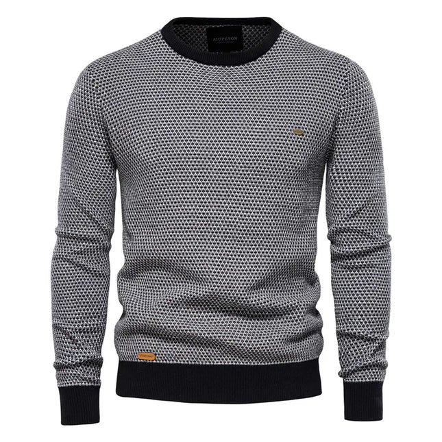 Men’s Cotton Pullover Sweater - Casual Winter Style