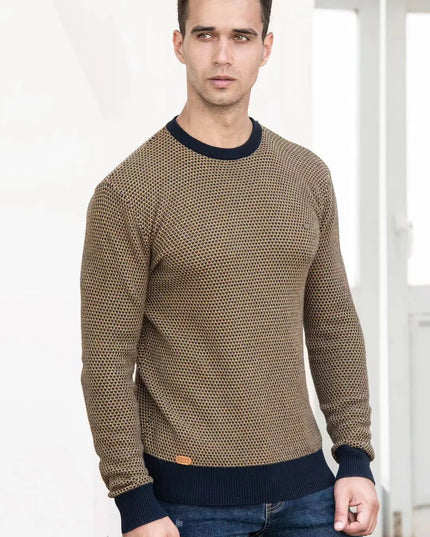 Men’s Cotton Pullover Sweater - Casual Winter Style