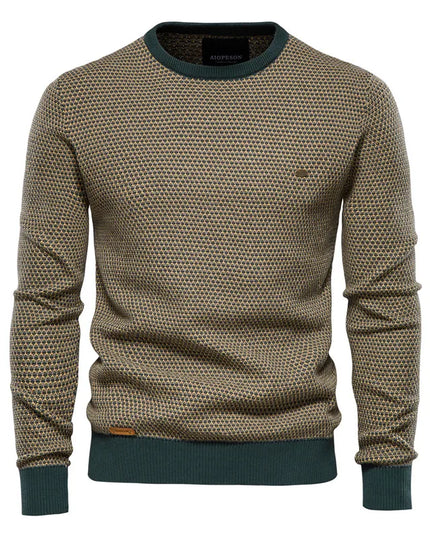 Men’s Cotton Pullover Sweater - Casual Winter Style