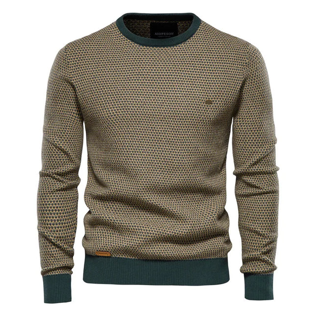 Men’s Cotton Pullover Sweater - Casual Winter Style