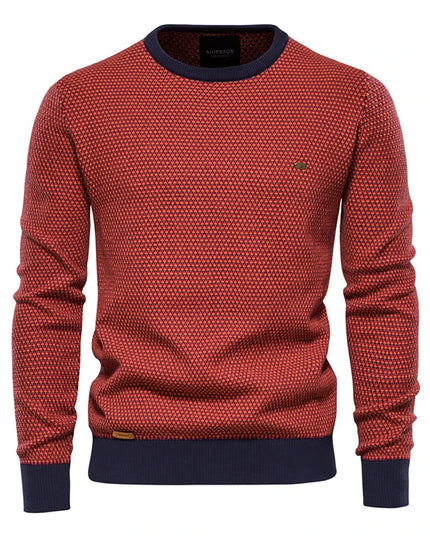Men’s Cotton Pullover Sweater - Casual Winter Style