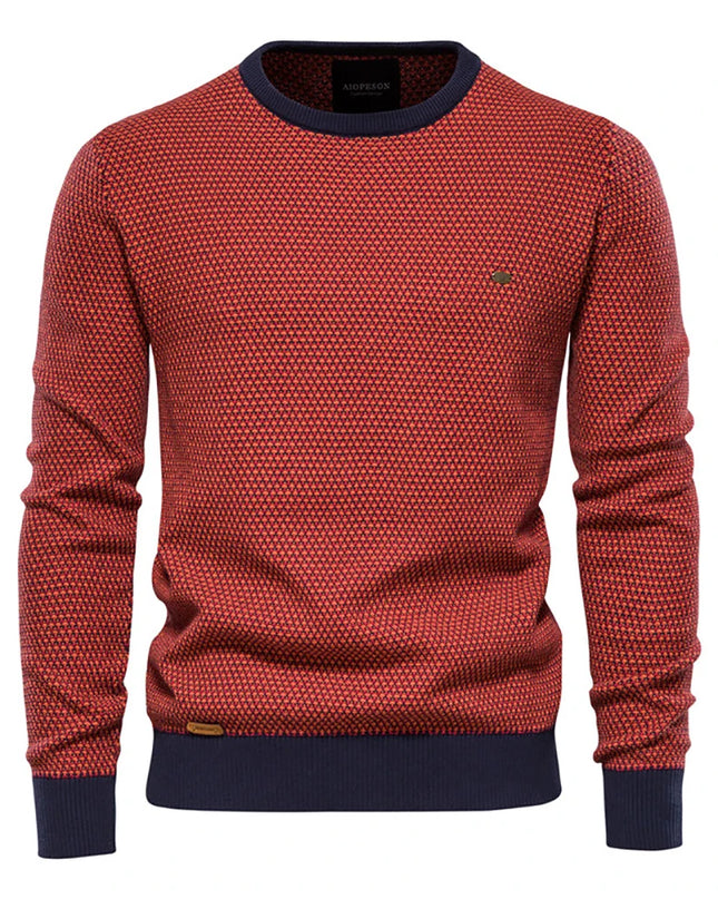 Men’s Cotton Pullover Sweater - Casual Winter Style