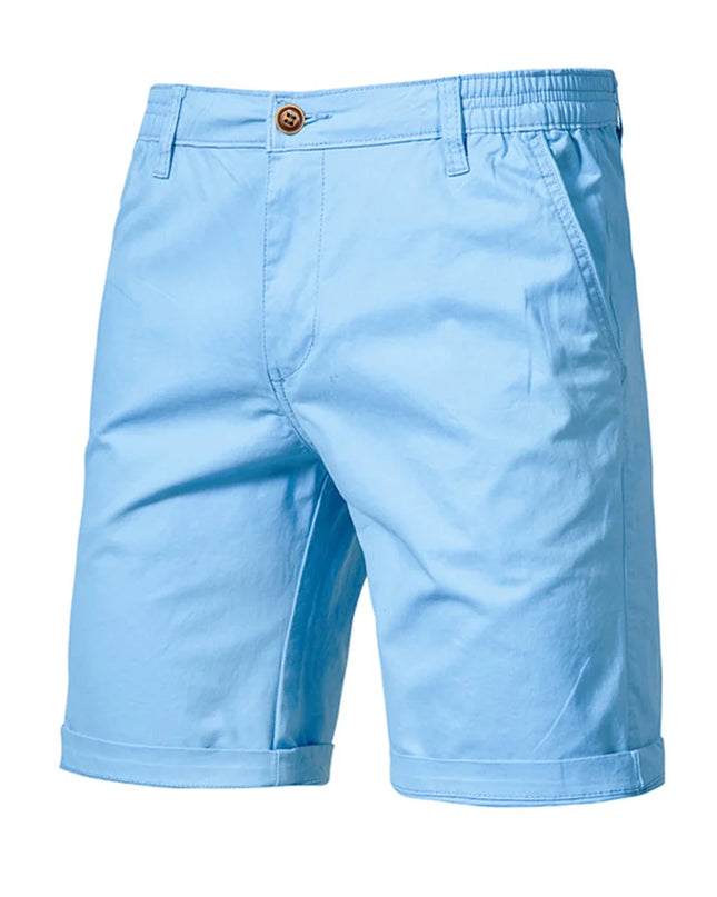 Men's Cotton Summer Shorts - Elastic Waist, Casual Fit
