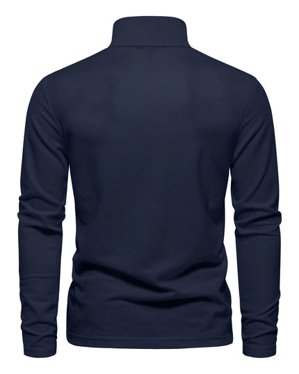 Men's Deer Embroidery Polo Shirt - Casual Long Sleeve