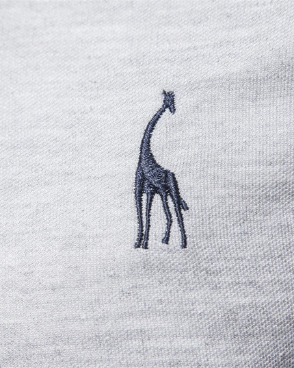 Men's Deer Embroidery Polo Shirt - Casual Long Sleeve