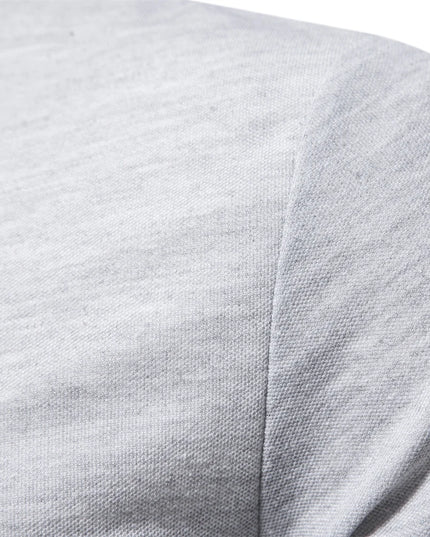 Men's Deer Embroidery Polo Shirt - Casual Long Sleeve