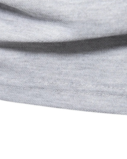 Men’s Deer Embroidery Polo Shirt - Casual Long Sleeve