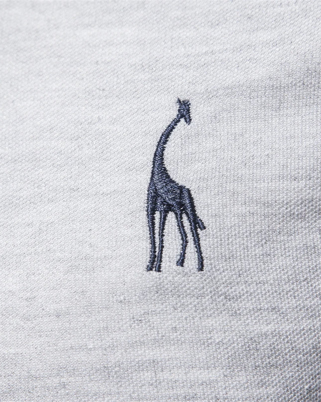 Men's Deer Embroidery Polo Shirt - Long Sleeve Casual Style