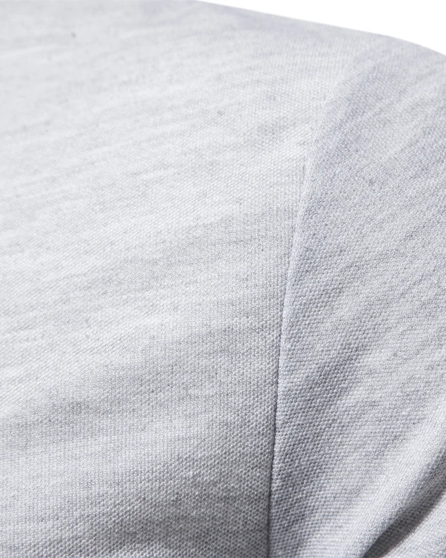 Men's Deer Embroidery Polo Shirt - Long Sleeve Casual Style
