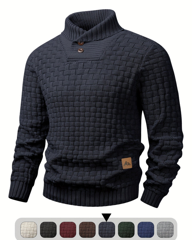 Men's Elegant Slim-Fit Sweater - Soft Knit Long Sleeve Pullover