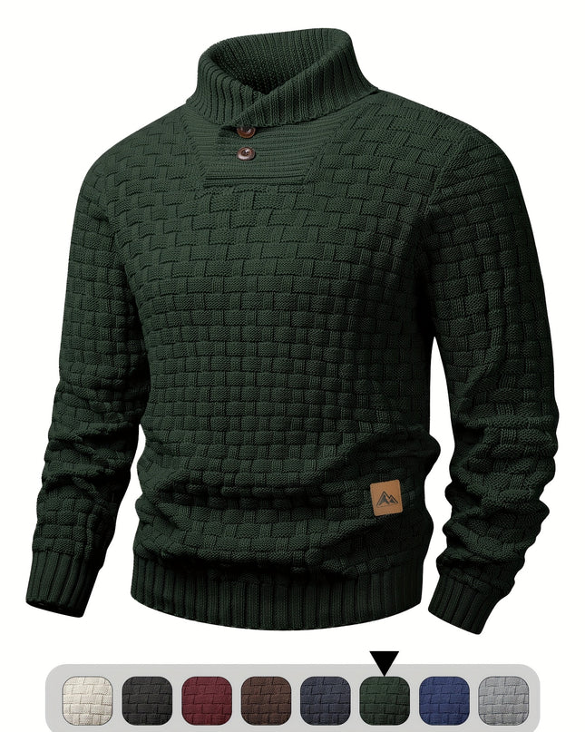 Men's Elegant Slim-Fit Sweater - Soft Knit Long Sleeve Pullover