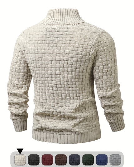 Men's Elegant Slim-Fit Sweater - Soft Knit Long Sleeve Pullover