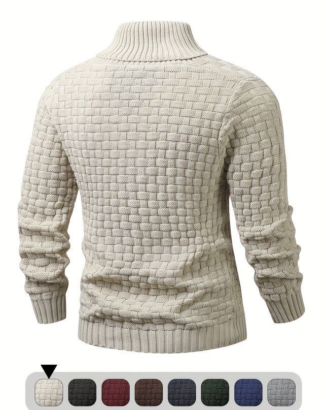 Men's Elegant Slim-Fit Sweater - Soft Knit Long Sleeve Pullover