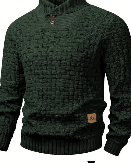 Men's Elegant Slim-Fit Sweater - Soft Knit Long Sleeve Pullover
