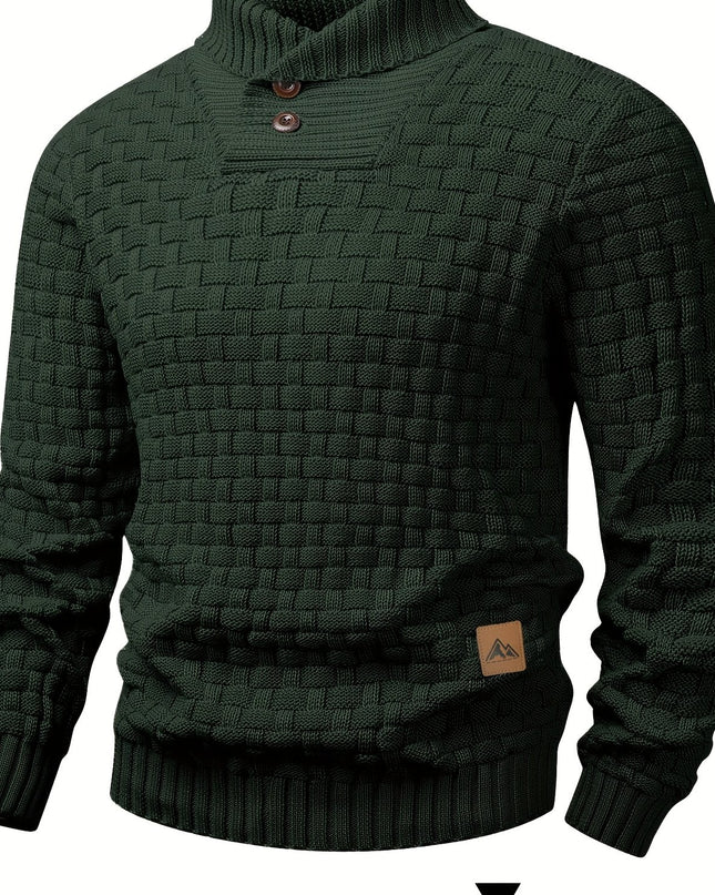 Men's Elegant Slim-Fit Sweater - Soft Knit Long Sleeve Pullover