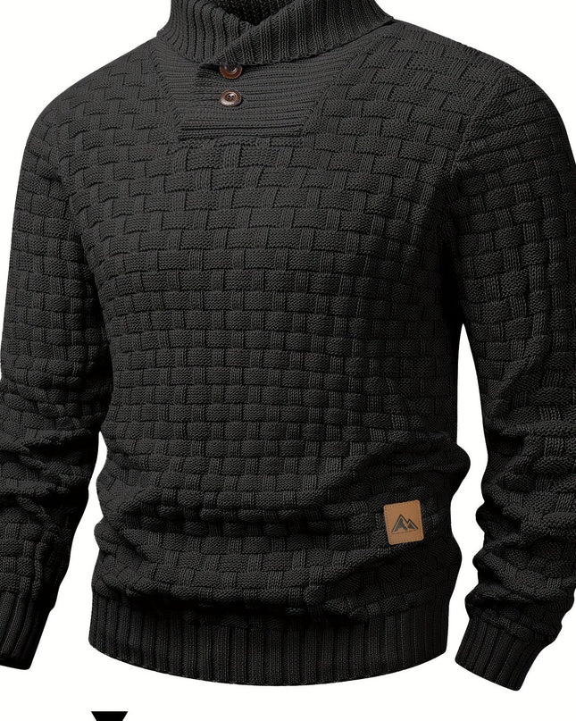 Men's Elegant Slim-Fit Sweater - Soft Knit Long Sleeve Pullover