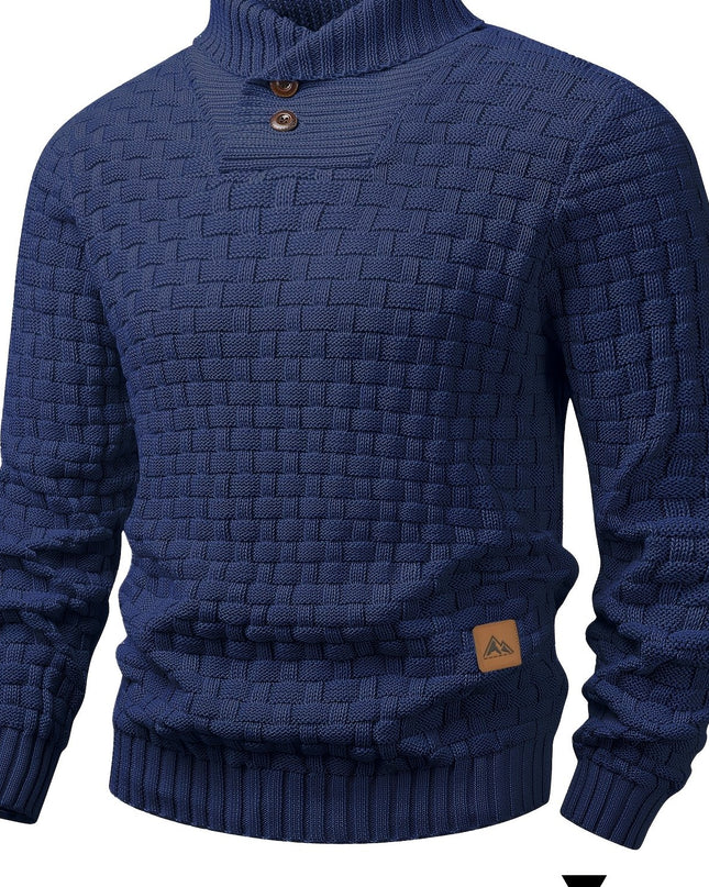 Men's Elegant Slim-Fit Sweater - Soft Knit Long Sleeve Pullover