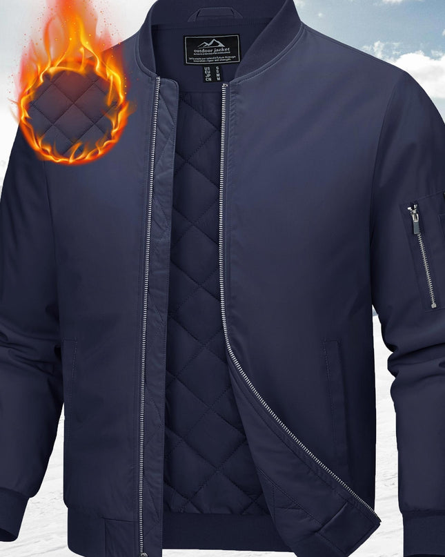 Men's Fall & Winter Baseball Jacket - Windproof & Warm Design