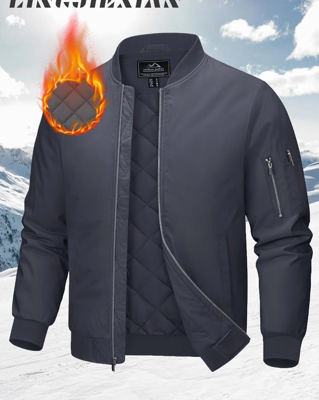 Men's Fall & Winter Baseball Jacket - Windproof & Warm Design