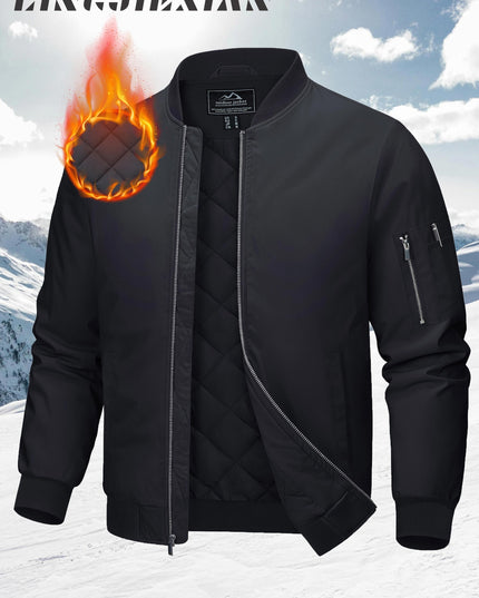 Men's Fall & Winter Baseball Jacket - Windproof & Warm Design