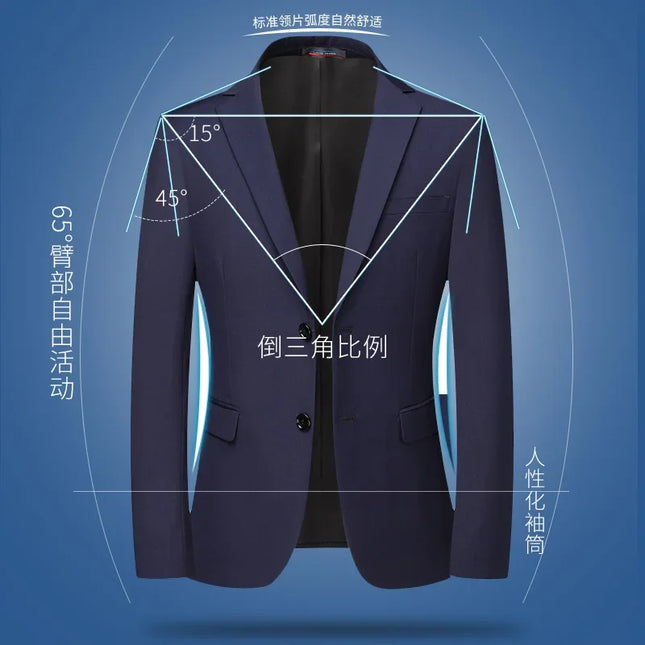 Men's Fashion Blazer Jacket - British Style for Work & Events
